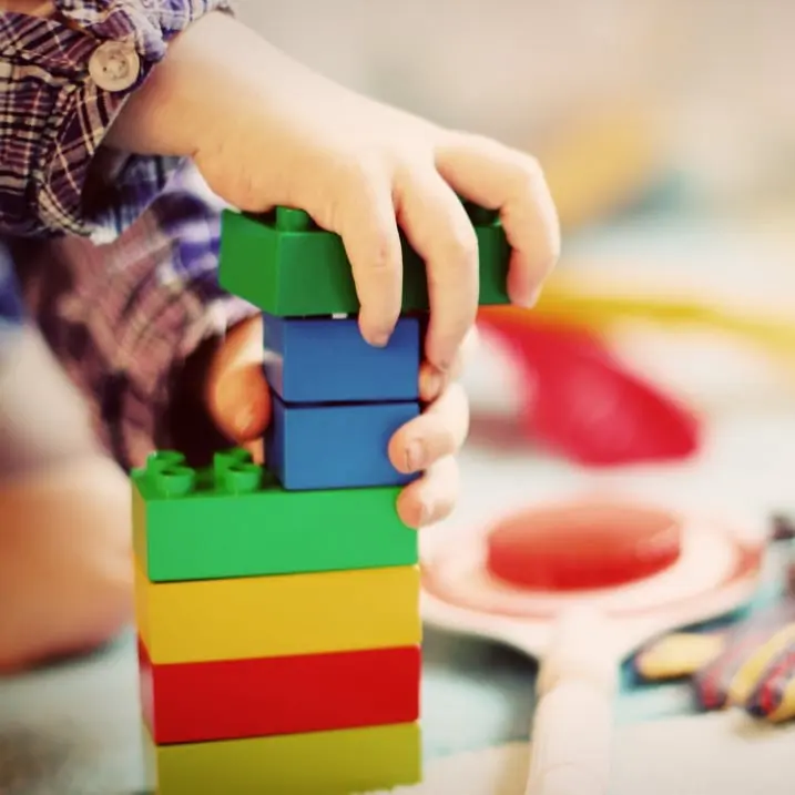 Stacking Colorful Large Blocks